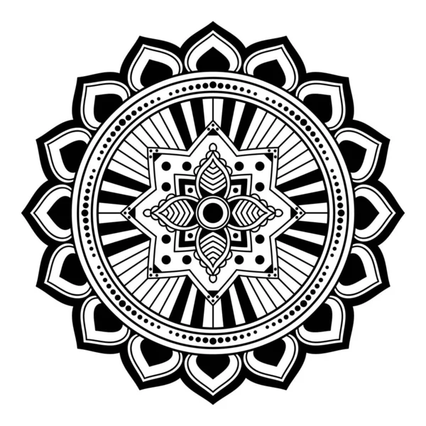 Black White Mandala Coloring Page — Stock Photo, Image