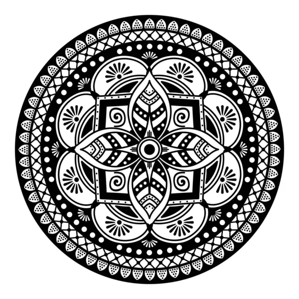 Black and white mandala for coloring page