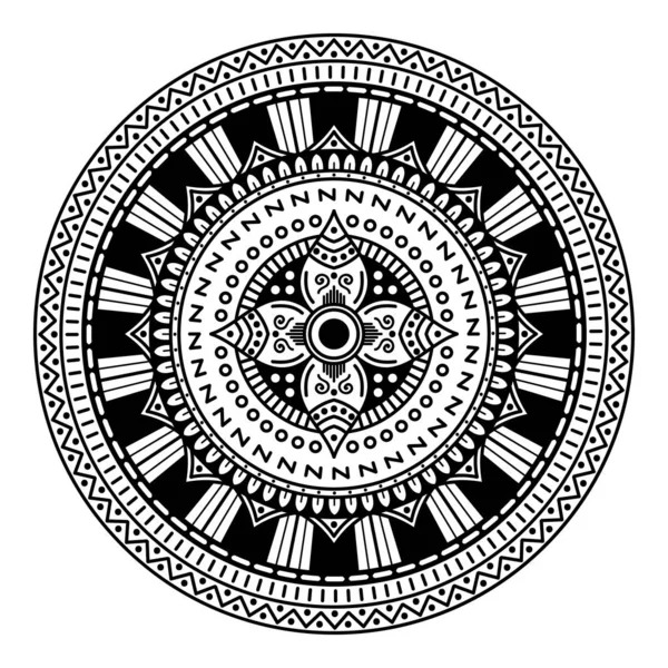 Black White Mandala Coloring Page — Stock Photo, Image