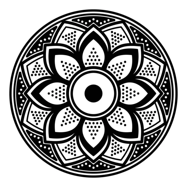 Zwart Wit Mandala Voor Kleurplaten — Stockfoto