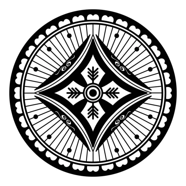 Mandala Bianco Nero Pagina Colorare — Foto Stock