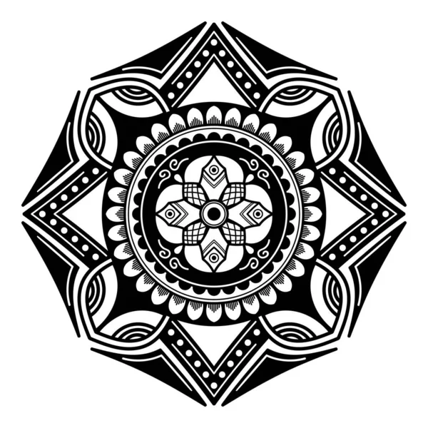 Mandala Bianco Nero Pagina Colorare — Foto Stock