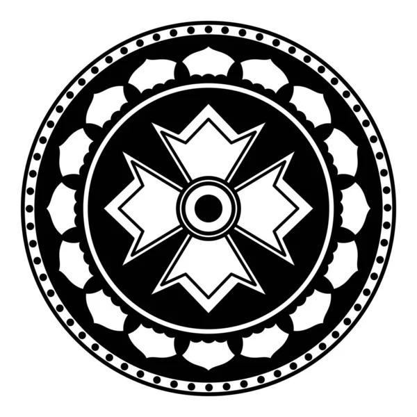 Černá Bílá Mandala Pro Zbarvení Stránky — Stock fotografie
