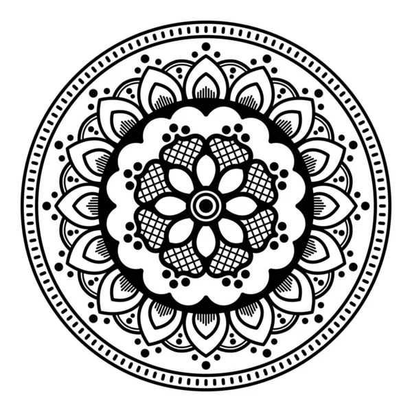 Mandala Bianco Nero Pagina Colorare — Foto Stock