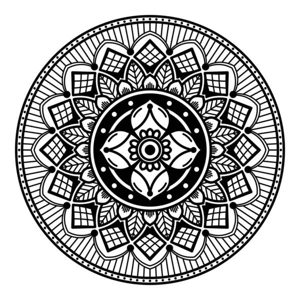 Mandala Blanco Negro Para Colorear Página —  Fotos de Stock