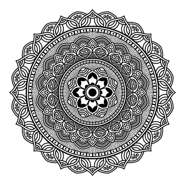 Mandala Blanco Negro Para Colorear Página — Foto de Stock