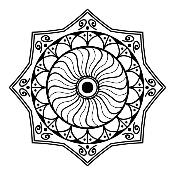Etnische Mandala Ornament Arabisch Pakistan Marokkaanse Turkse Indiase Spaanse Motieven — Stockfoto