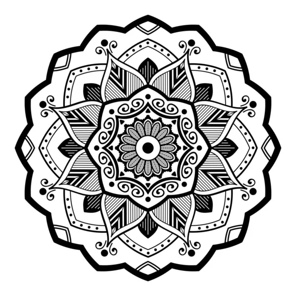 Mandala Ornement Rond Décoratif Peut Être Utilisé Pour Carte Vœux — Photo