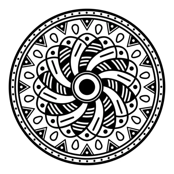 Mandala Ozdobny Okrągły Ornament Może Być Używany Karty Okolicznościowe Drukowanie — Zdjęcie stockowe