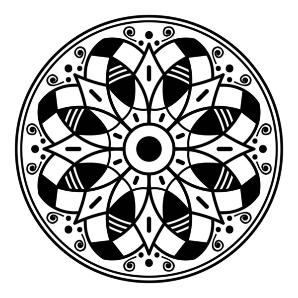 Mandala Dekoratív Kerek Dísz Használható Üdvözlőlap Telefon Esetén Nyomtatott Stb — Stock Fotó