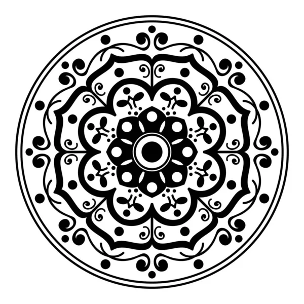 Mandala Dekoratív Kerek Dísz Használható Üdvözlőlap Telefon Esetén Nyomtatott Stb — Stock Fotó