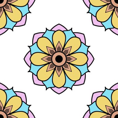 Beyaza izole edilmiş dekoratif etnik renk süsü. Tatil için iyi bir dekor. Yazdırma ve tebrik kartı için mükemmel.