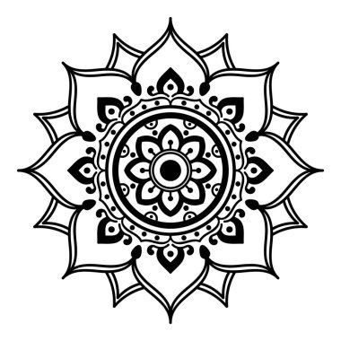 Ethnic square mandala. Hand drawn background. Can be used for coloring book, greeting card, phone case, etc.  clipart