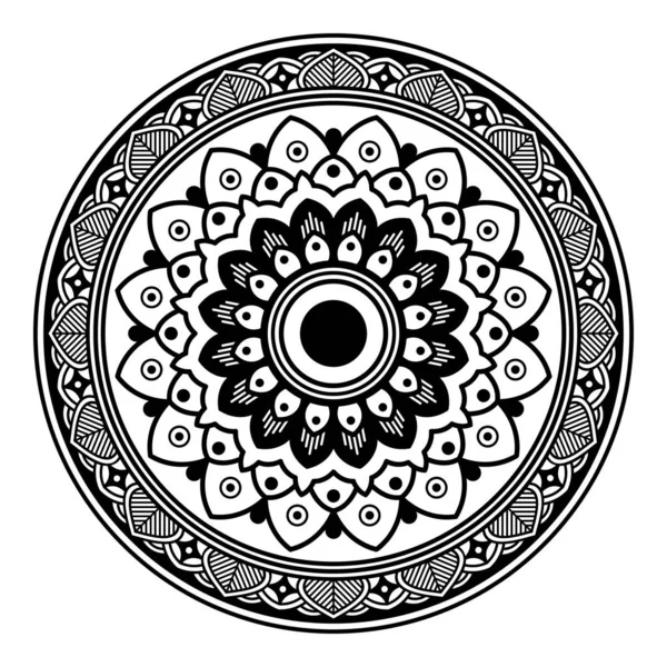 Ethnic Square Mandala Hand Drawn Background Can Used Coloring Book — Stock Photo, Image