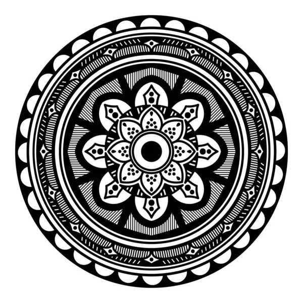 Ethnic Square Mandala Hand Drawn Background Can Used Coloring Book — Stock Photo, Image
