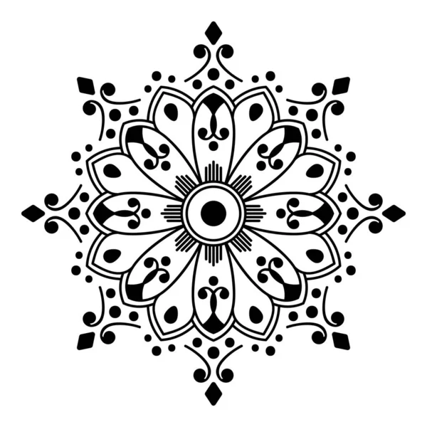 Mandala Modello Senza Cuciture Bianco Nero Islam Arabo Pakistan Marocchino — Foto Stock