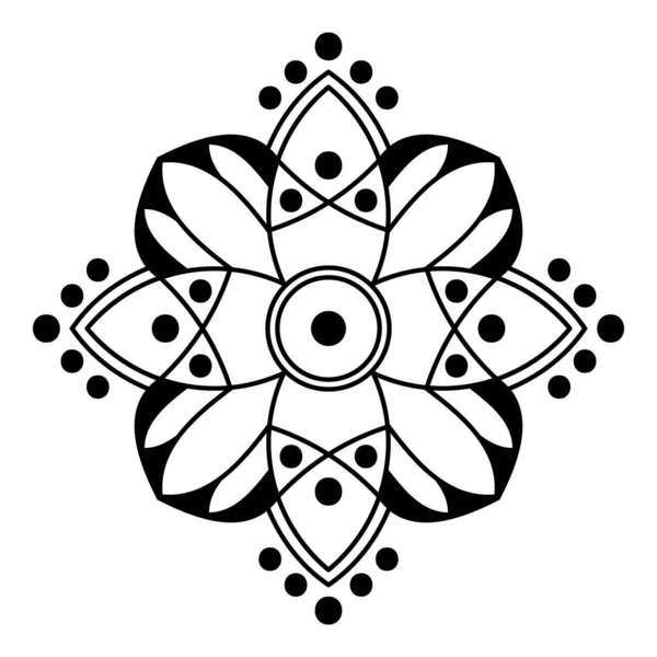 Mandala Motif Sans Couture Noir Blanc Islam Arabe Pakistan Marocain — Photo