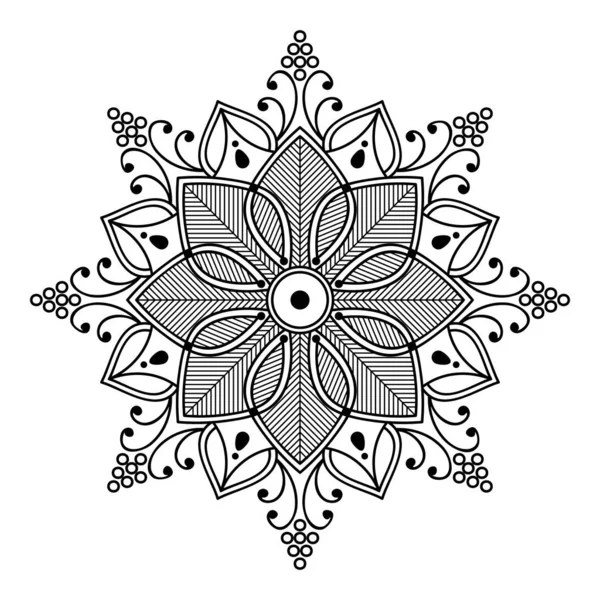 Mandala Motif Sans Couture Noir Blanc Islam Arabe Pakistan Marocain — Photo