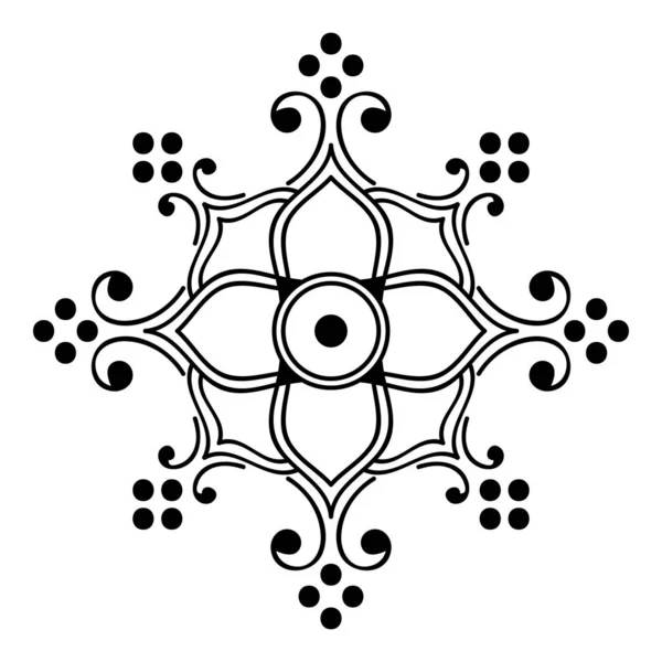 Mandala Διακοσμητικό Στρογγυλό Στολίδι Μπορεί Χρησιμοποιηθεί Για Ευχετήρια Κάρτα Εκτύπωση — Φωτογραφία Αρχείου