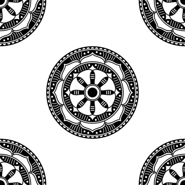 Mandala Dekorativa Runda Prydnad Kan Användas För Gratulationskort Telefon Fall — Stockfoto