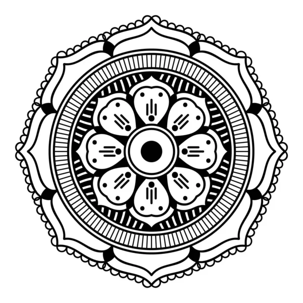 Mandala Ornamento Rotondo Decorativo Può Essere Utilizzato Biglietto Auguri Stampa — Foto Stock