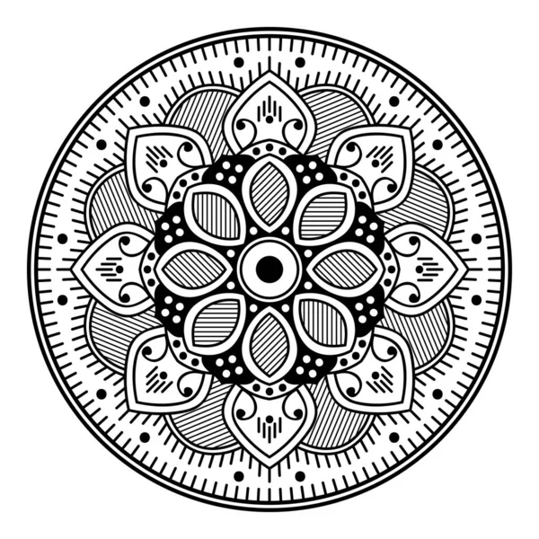 Mandala Dekoratif Yuvarlak Süs Tebrik Kartı Telefon Kılıfı Baskısı Için — Stok fotoğraf