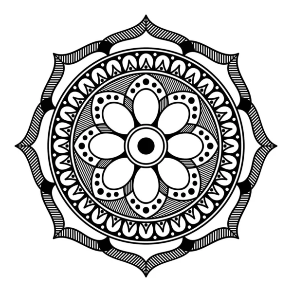 Mandala Dekorativa Runda Prydnad Kan Användas För Gratulationskort Telefon Fall — Stockfoto