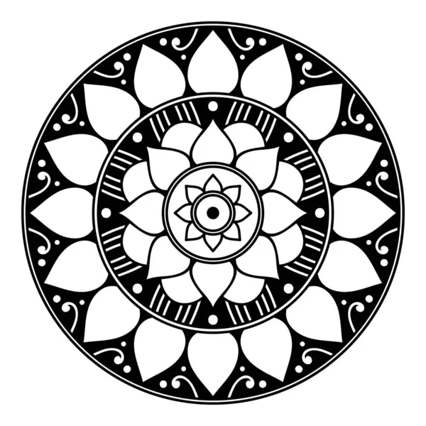 Mandala Decoratieve Ronde Ornament Kan Gebruikt Worden Voor Wenskaarten Telefoonhoesjes — Stockfoto