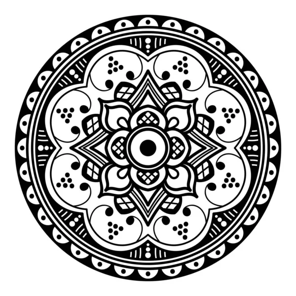 Mandala Ozdobne Okrągłe Ozdoby Może Być Używany Kartki Okolicznościowej Wydruku — Zdjęcie stockowe