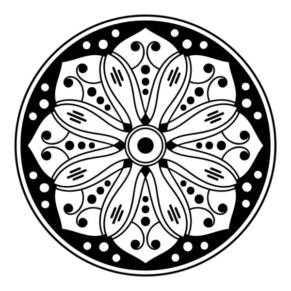 Mandala Ozdobne Okrągłe Ozdoby Może Być Używany Kartki Okolicznościowej Wydruku — Zdjęcie stockowe