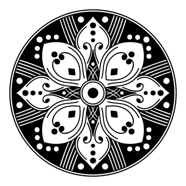 Mandala Dekorativní Kruhový Ornament Lze Použít Pro Blahopřání Tisk Pouzdra — Stock fotografie