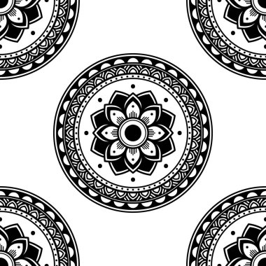 Mandala dekoratif yuvarlak süs. Tebrik kartı, telefon kılıfı baskısı vs. için kullanılabilir.