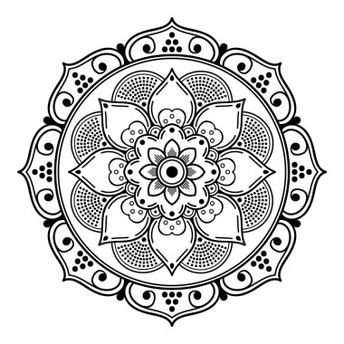 Etnik Mandala Süslemesi. Arapça, Pakistan, Fas, Türkçe, Hindistan, İspanya motifleri