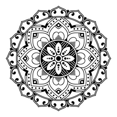 Etnik Mandala Süslemesi. Arapça, Pakistan, Fas, Türkçe, Hindistan, İspanya motifleri