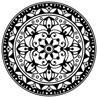 Soyut siyah beyaz çizgi çizimi, yetişkin ve büyük çocuklar için çevre çizimi