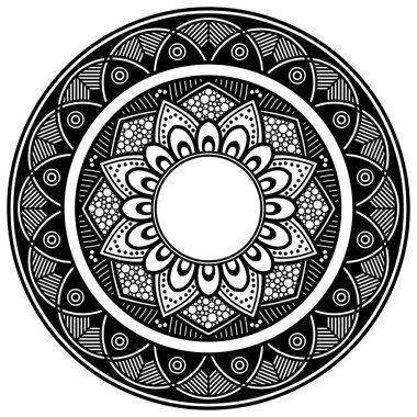 Soyut siyah beyaz çizgi çizimi, yetişkin ve büyük çocuklar için çevre çizimi