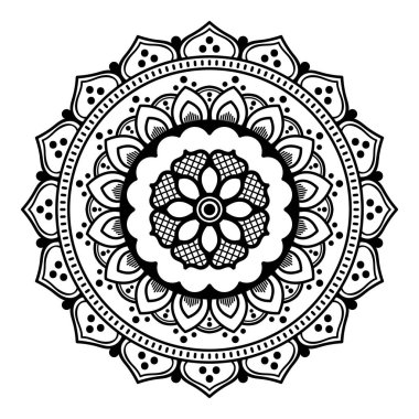 Soyut siyah beyaz çizgi çizimi, yetişkin ve büyük çocuklar için çevre çizimi