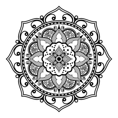 Soyut siyah beyaz çizgi çizimi, yetişkin ve büyük çocuklar için çevre çizimi