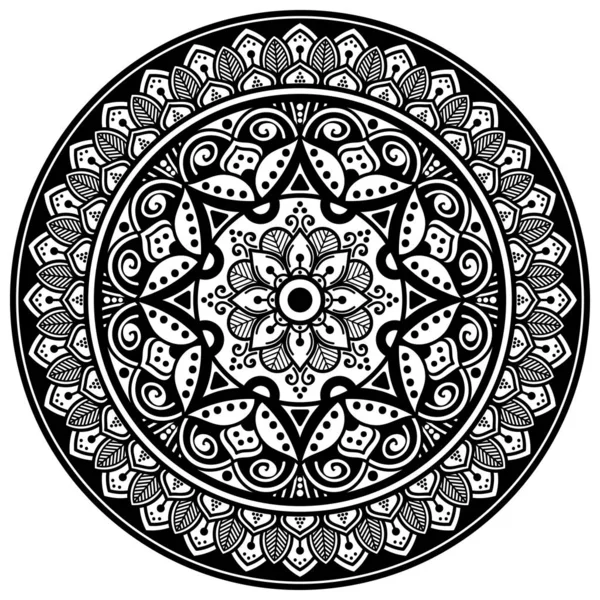 Mandala Noir Blanc Pour Colorier — Photo