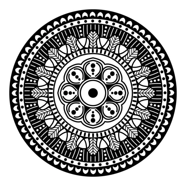 Black White Mandala Coloring Page — Stock Photo, Image