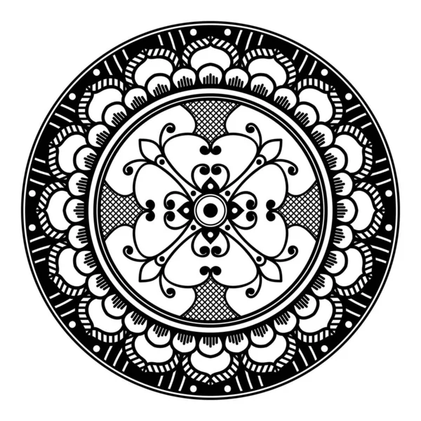 Černá Bílá Mandala Pro Zbarvení Stránky — Stock fotografie