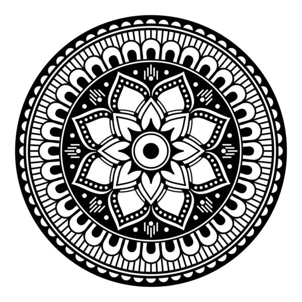 Black White Mandala Coloring Page — Stock Photo, Image