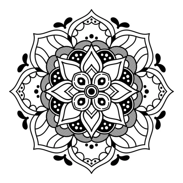 Mandala Noir Blanc Pour Colorier — Photo