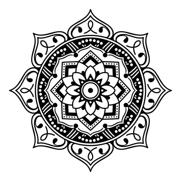 Mandala Bianco Nero Pagina Colorare — Foto Stock