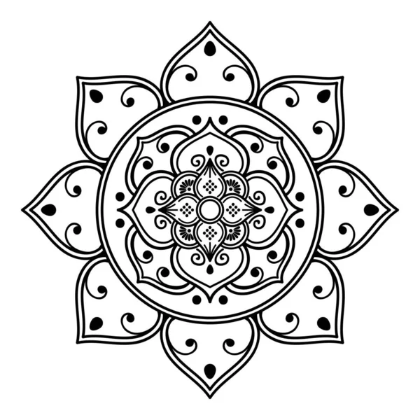 Mandala Noir Blanc Pour Colorier — Photo