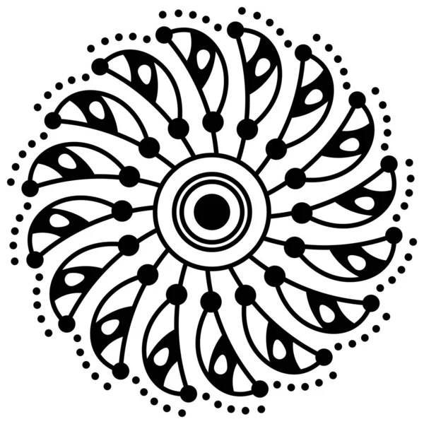 Mandala Noir Blanc Pour Colorier — Photo