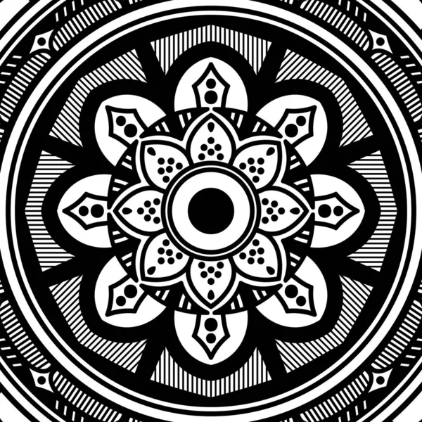 Mandala Ornamento Rotondo Decorativo Può Essere Utilizzato Biglietto Auguri Stampa — Foto Stock
