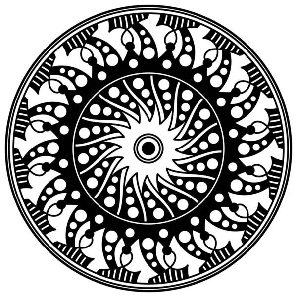 Mandala Ozdobne Okrągłe Ozdoby Może Być Używany Kartek Okolicznościowych Wydruku — Zdjęcie stockowe
