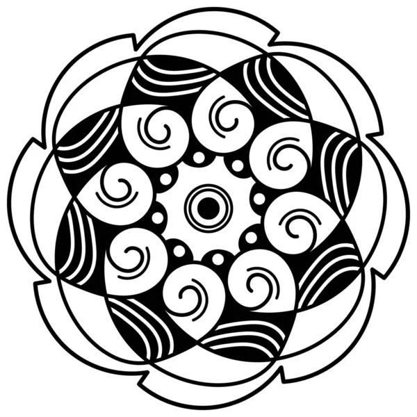 Mandala Dekoratif Yuvarlak Süs Tebrik Kartı Telefon Kılıfı Izi Için — Stok fotoğraf
