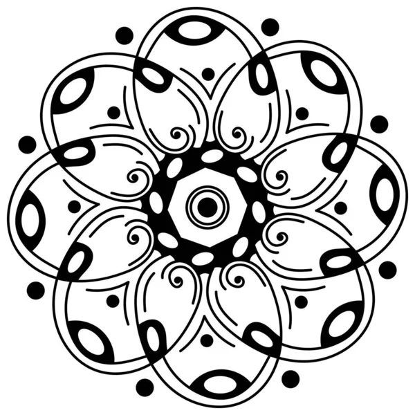 Mandala Ornement Rond Décoratif Peut Être Utilisé Pour Carte Vœux — Photo